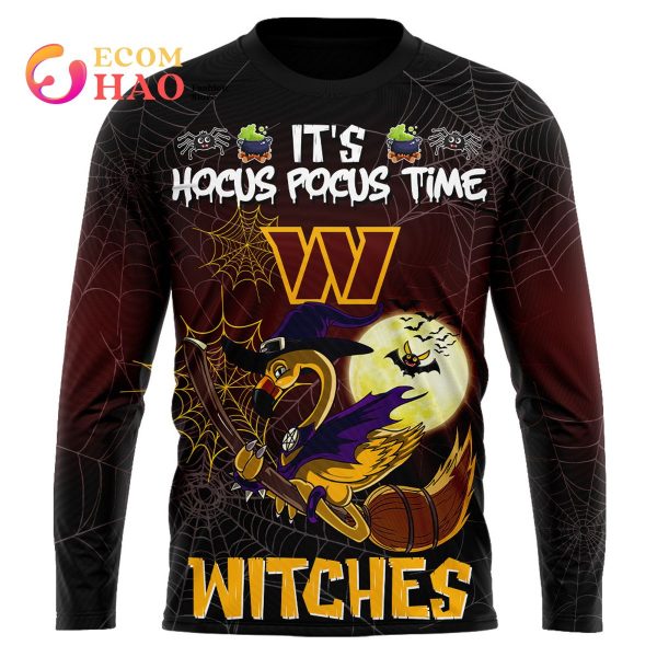 Commanders NFL Halloween Jersey Falmingo Witches Hocus Pocus 3D Hoodie