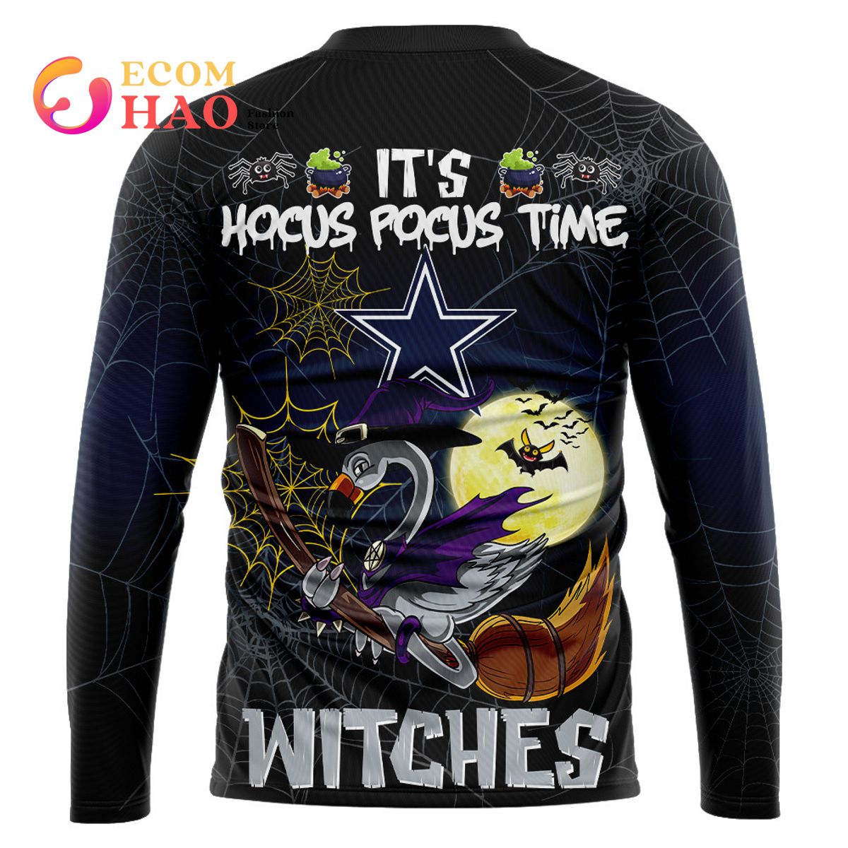 Cowboys NFL Halloween Jersey Falmingo Witches Hocus Pocus 3D Hoodie