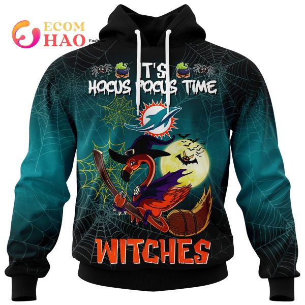 Dolphins NFL Halloween Jersey Falmingo Witches Hocus Pocus 3D Hoodie