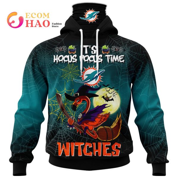 Dolphins NFL Halloween Jersey Falmingo Witches Hocus Pocus 3D Hoodie