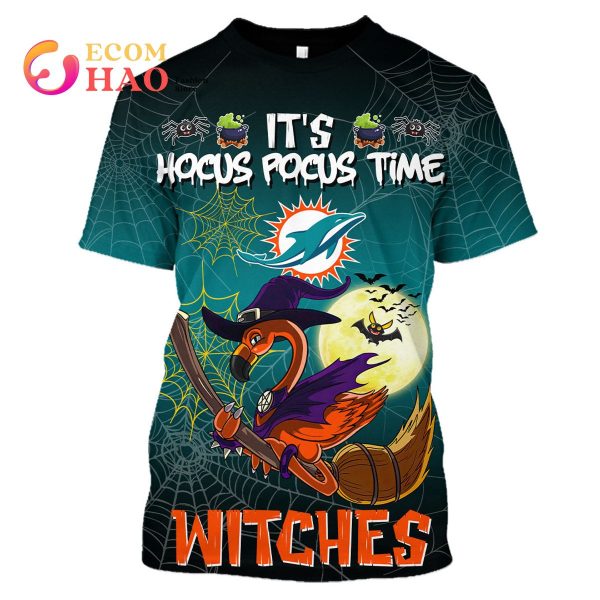 Dolphins NFL Halloween Jersey Falmingo Witches Hocus Pocus 3D Hoodie