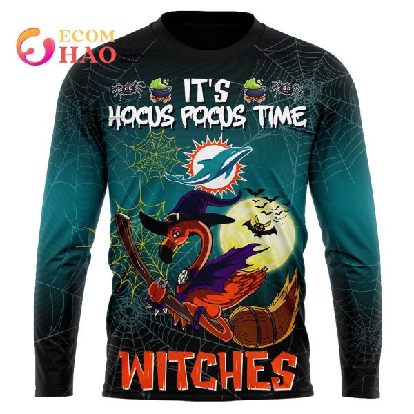 Dolphins NFL Halloween Jersey Falmingo Witches Hocus Pocus 3D Hoodie