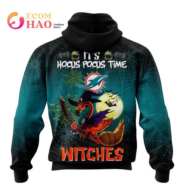 Dolphins NFL Halloween Jersey Falmingo Witches Hocus Pocus 3D Hoodie