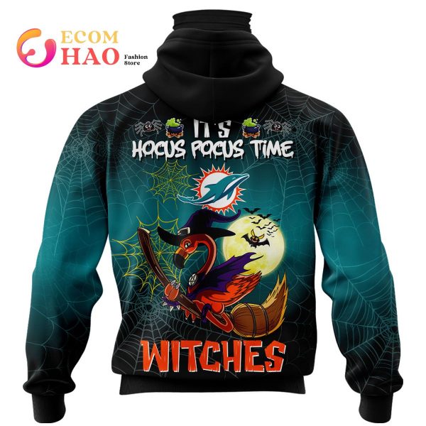 Dolphins NFL Halloween Jersey Falmingo Witches Hocus Pocus 3D Hoodie