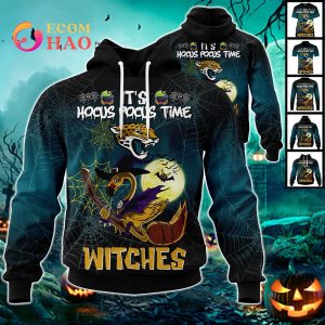Jaguars NFL Halloween Jersey Falmingo Witches Hocus Pocus 3D Hoodie