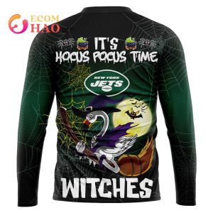 Jets NFL Halloween Jersey Falmingo Witches Hocus Pocus 3D Hoodie