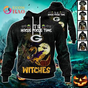 Packers NFL Halloween Jersey Falmingo Witches Hocus Pocus 3D Hoodie