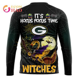 Packers NFL Halloween Jersey Falmingo Witches Hocus Pocus 3D Hoodie