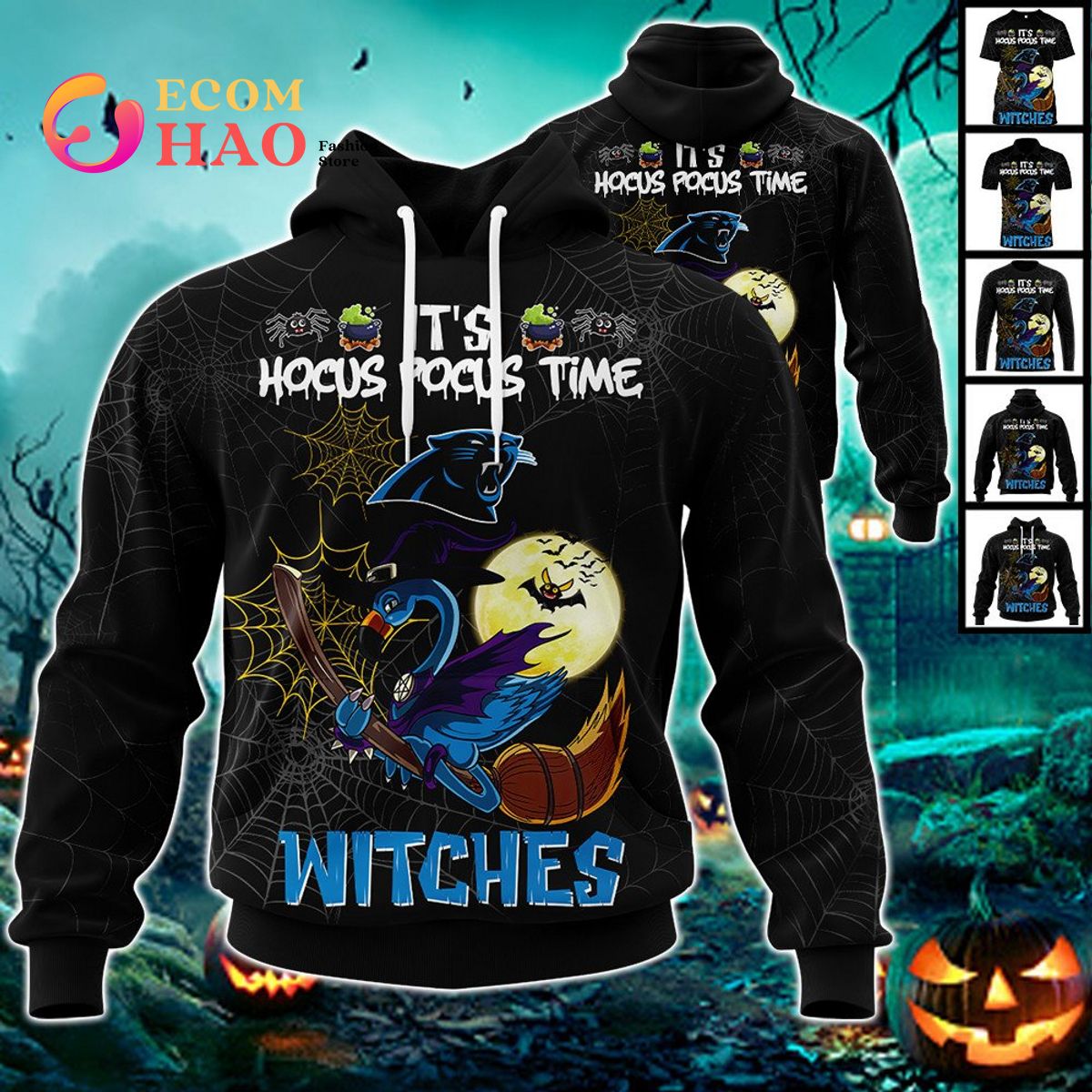 Patriots NFL Halloween Jersey Falmingo Witches Hocus Pocus 3D Hoodie