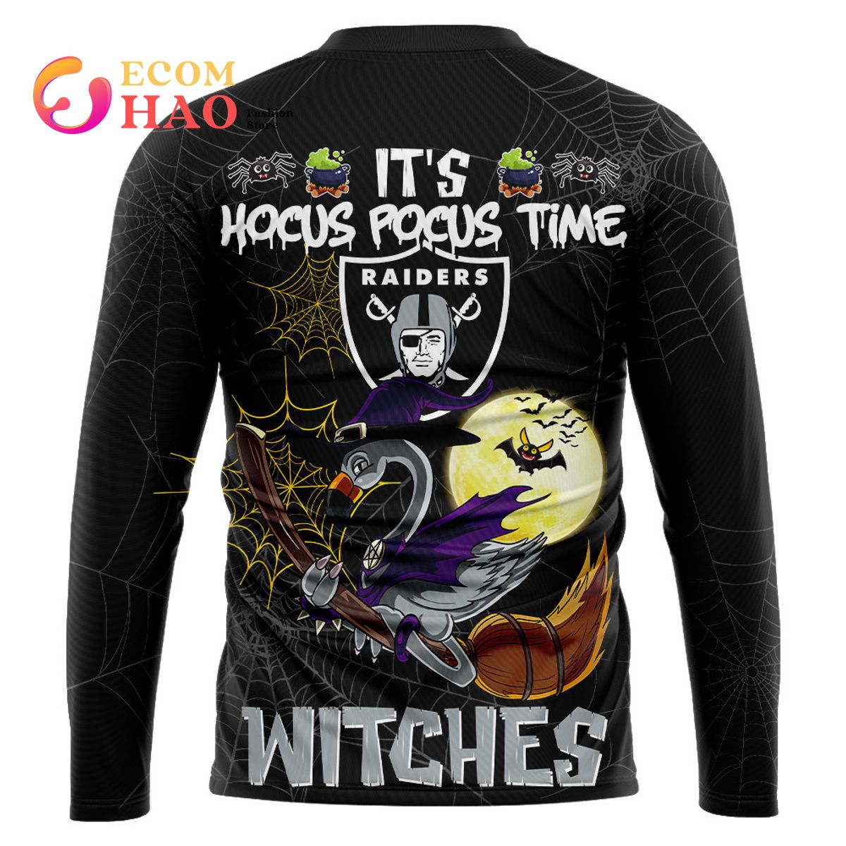 Raiders NFL Halloween Jersey Falmingo Witches Hocus Pocus 3D Hoodie