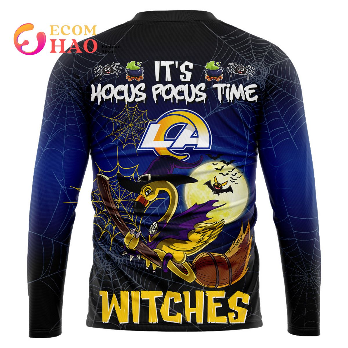 Rams NFL Halloween Jersey Falmingo Witches Hocus Pocus 3D Hoodie