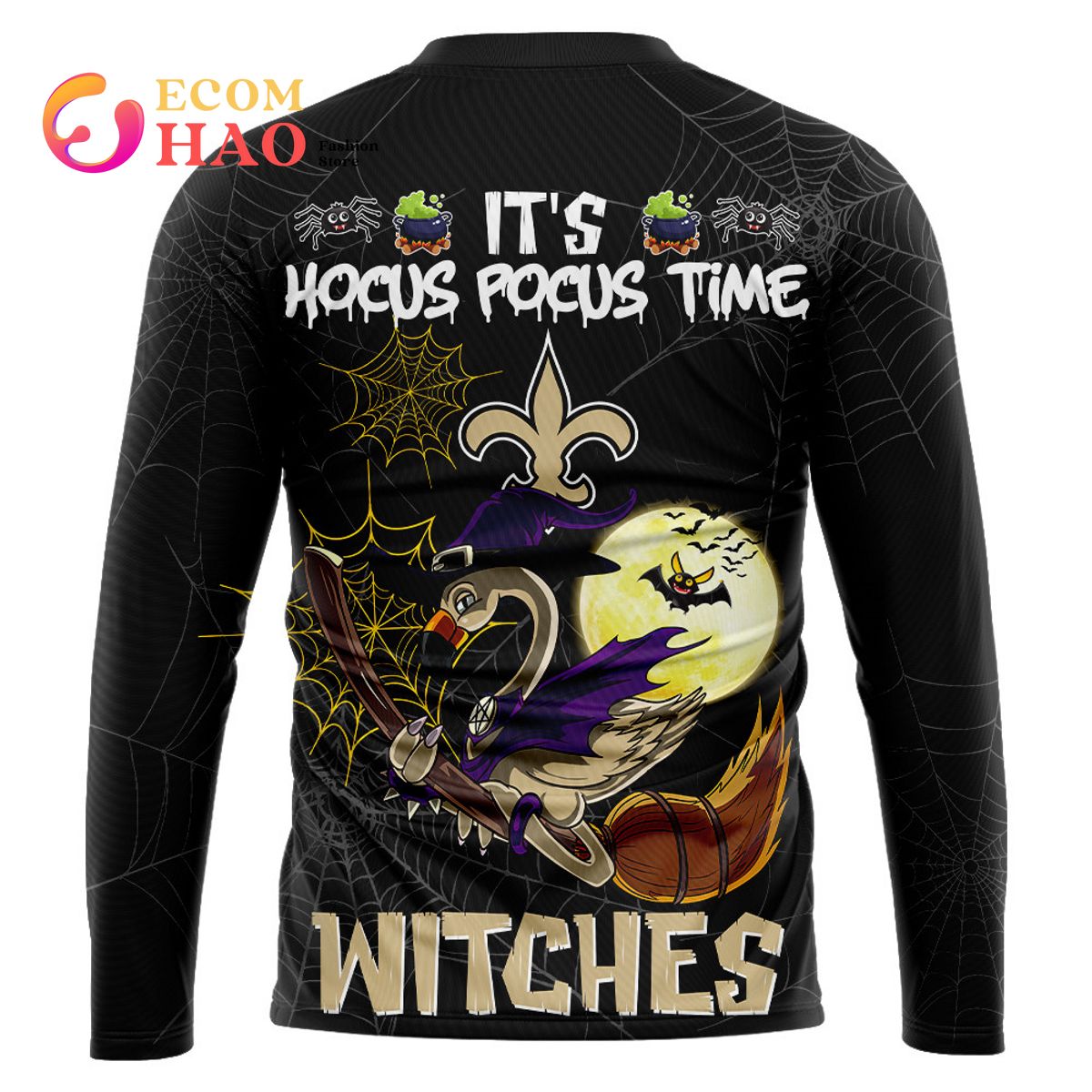 Saints NFL Halloween Jersey Falmingo Witches Hocus Pocus 3D Hoodie