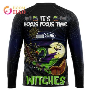 Seahawks NFL Halloween Jersey Falmingo Witches Hocus Pocus 3D Hoodie