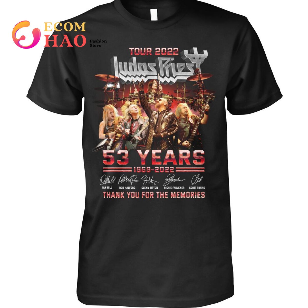 Judas Priest Tour 2022 53 Years 1969 – 2022 Thank You For The Memories T-Shirt