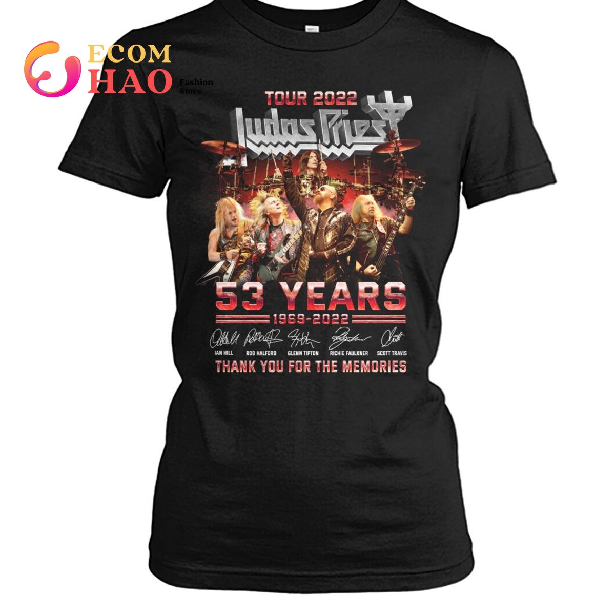 Judas Priest Tour 2022 53 Years 1969 – 2022 Thank You For The Memories T-Shirt