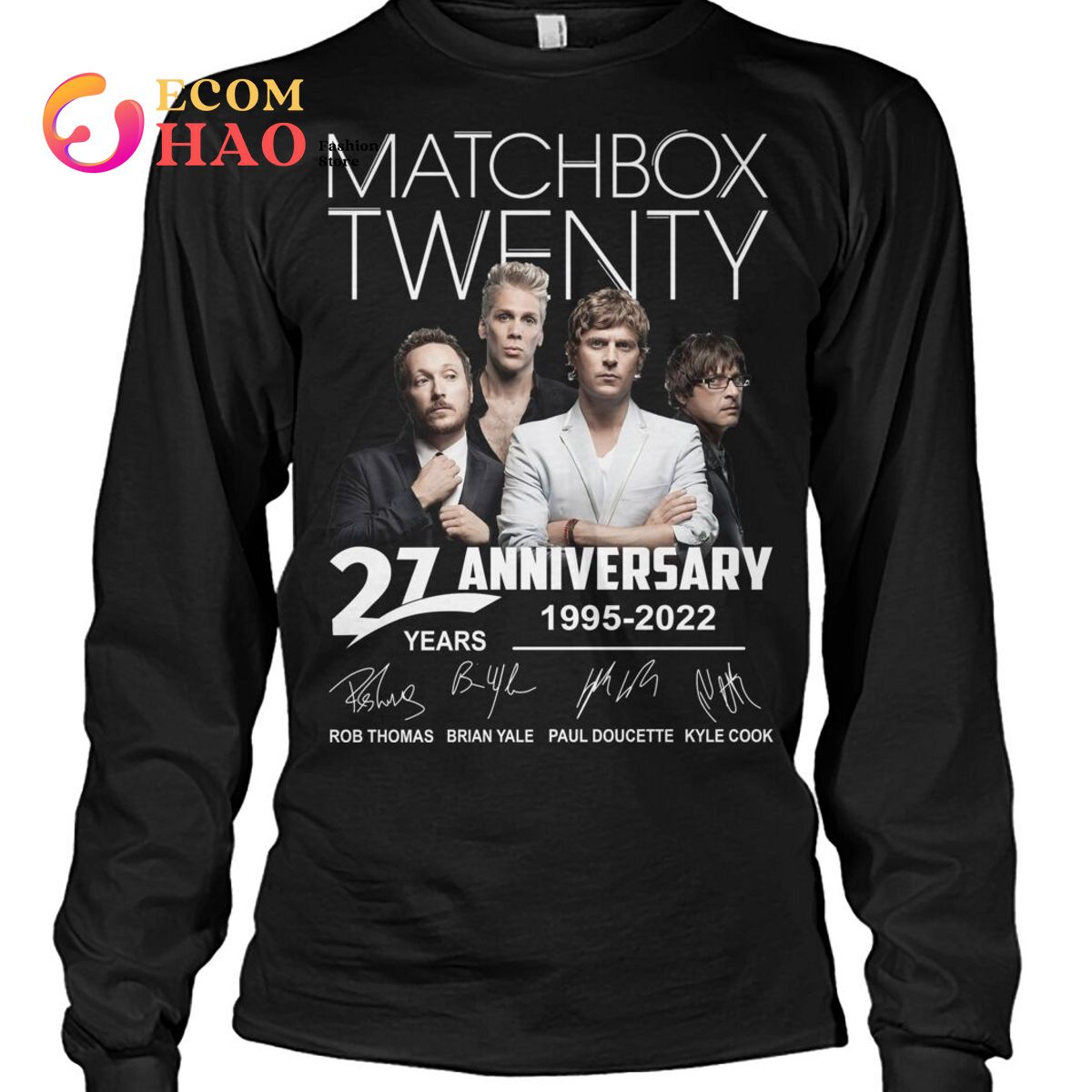 Matchbox Twenty 27 Years Anniversary 1995 – 2022 Rob Thomas And Brian Yale And Paul Doucette And Kyle Cook T-Shirt