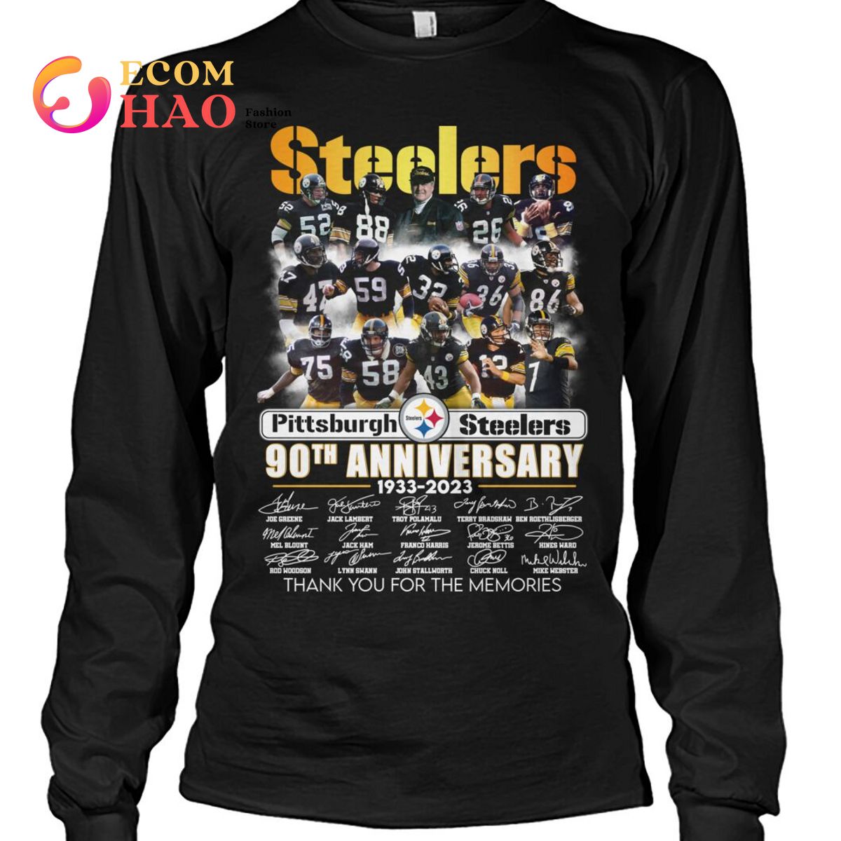 Pittsburgh Steelers 90th Anniversary 1933 – 2023 Thank You For The Memories T-Shirt