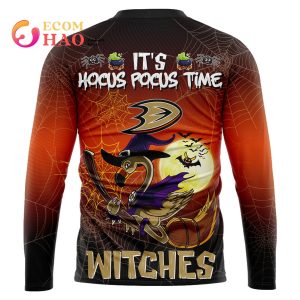 Anaheim Ducks Halloween Jersey Flamingo Witches Hocus Pocus 3D Hoodie