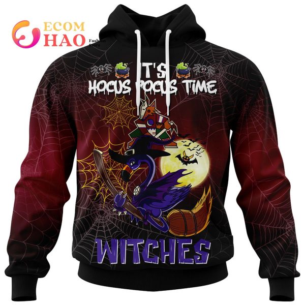Arizona Coyotes Halloween Jersey Flamingo Witches Hocus Pocus 3D Hoodie