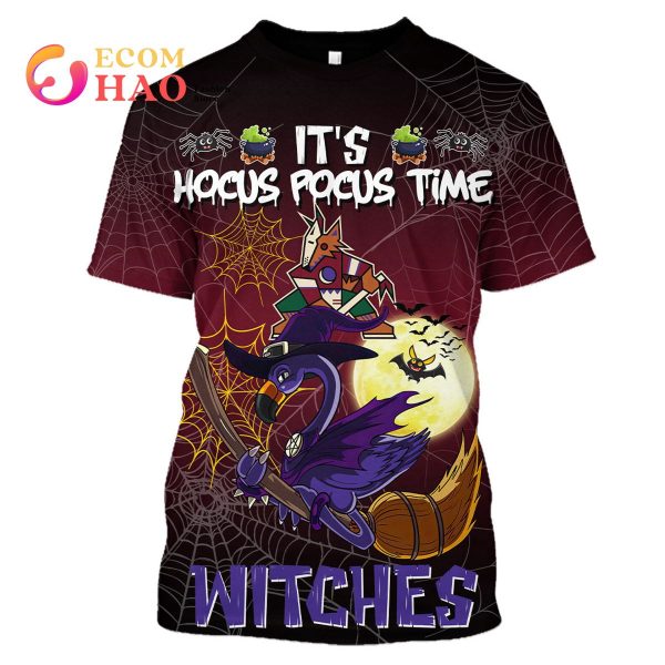 Arizona Coyotes Halloween Jersey Flamingo Witches Hocus Pocus 3D Hoodie