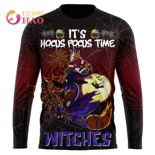 Arizona Coyotes Halloween Jersey Flamingo Witches Hocus Pocus 3D Hoodie