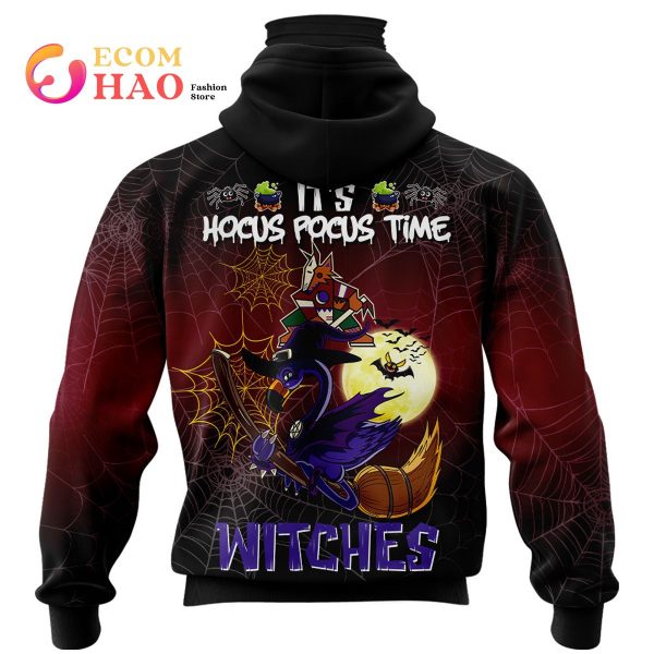 Arizona Coyotes Halloween Jersey Flamingo Witches Hocus Pocus 3D Hoodie
