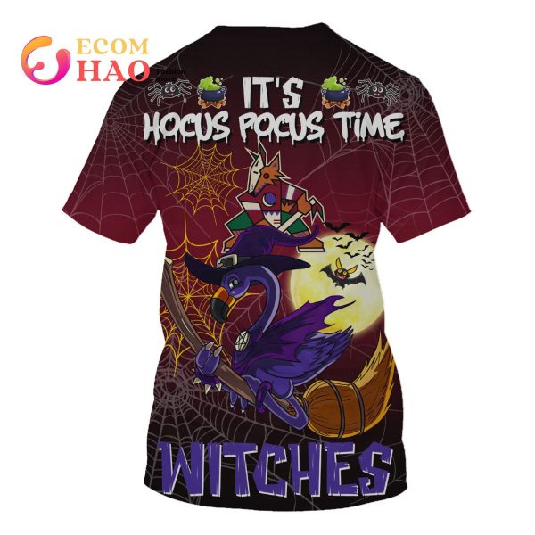 Arizona Coyotes Halloween Jersey Flamingo Witches Hocus Pocus 3D Hoodie
