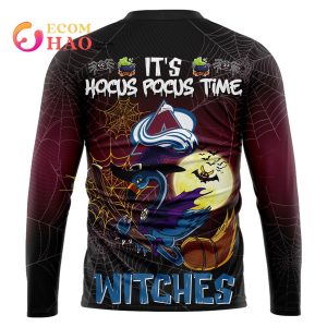 Colorado Avalanche Halloween Jersey Flamingo Witches Hocus Pocus 3D Hoodie