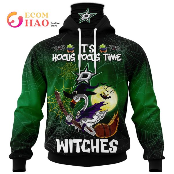 Dallas Stars Halloween Jersey Flamingo Witches Hocus Pocus 3D Hoodie