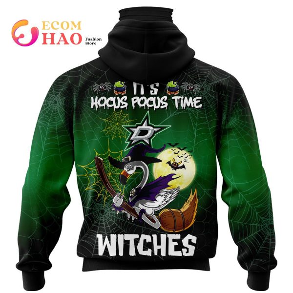 Dallas Stars Halloween Jersey Flamingo Witches Hocus Pocus 3D Hoodie