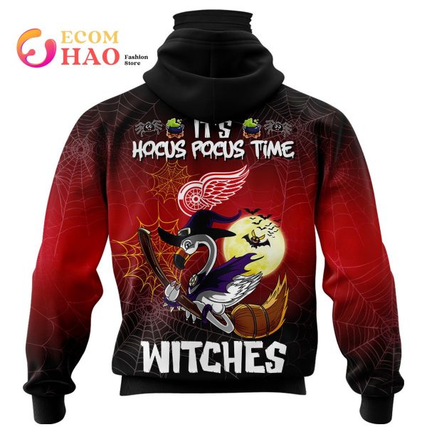Detroit Red Wings Halloween Jersey Flamingo Witches Hocus Pocus 3D Hoodie