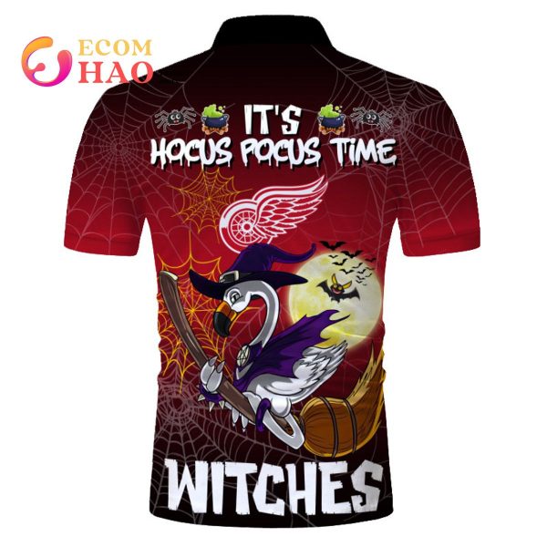 Detroit Red Wings Halloween Jersey Flamingo Witches Hocus Pocus 3D Hoodie