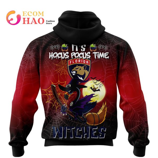 Florida Panthers Halloween Jersey Flamingo Witches Hocus Pocus 3D Hoodie