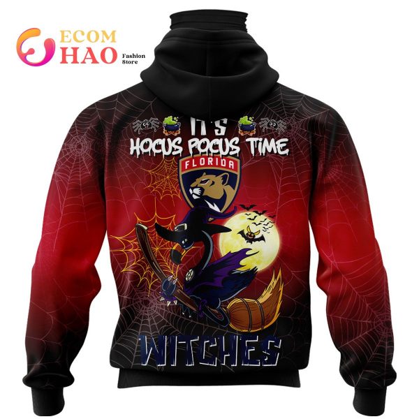 Florida Panthers Halloween Jersey Flamingo Witches Hocus Pocus 3D Hoodie
