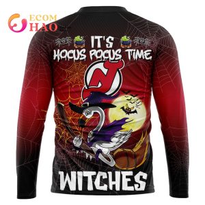 New Jersey Devils Halloween Jersey Flamingo Witches Hocus Pocus 3D Hoodie