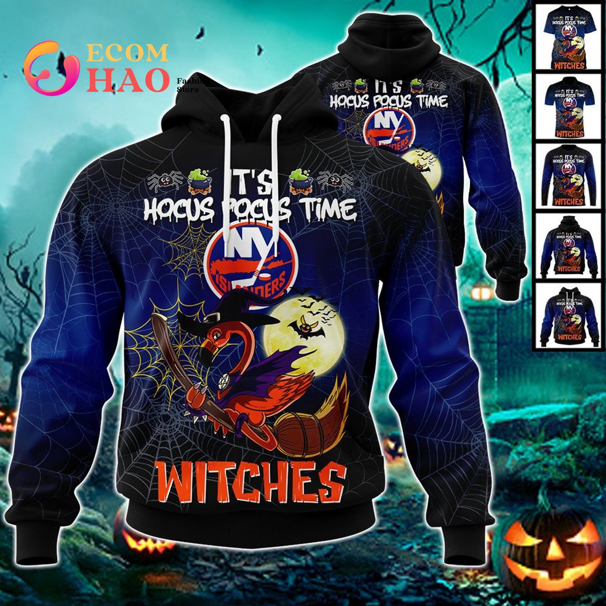 Philadelphia Flyers Halloween Jersey Flamingo Witches Hocus Pocus 3D Hoodie