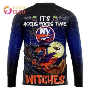 NY Islanders Halloween Jersey Flamingo Witches Hocus Pocus 3D Hoodie