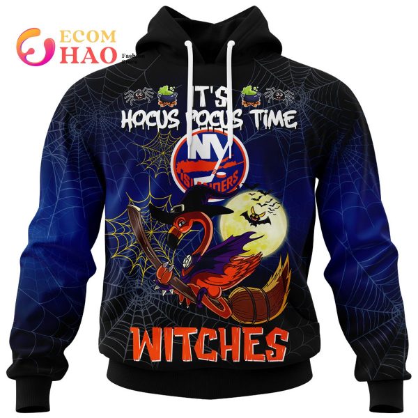 NY Islanders Halloween Jersey Flamingo Witches Hocus Pocus 3D Hoodie