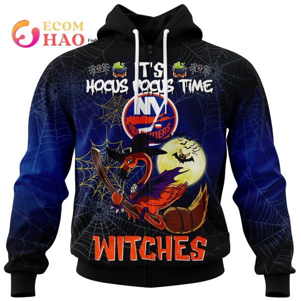 NY Islanders Halloween Jersey Flamingo Witches Hocus Pocus 3D Hoodie