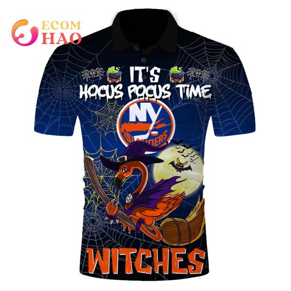 NY Islanders Halloween Jersey Flamingo Witches Hocus Pocus 3D Hoodie