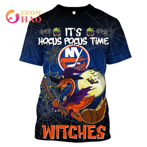 NY Islanders Halloween Jersey Flamingo Witches Hocus Pocus 3D Hoodie