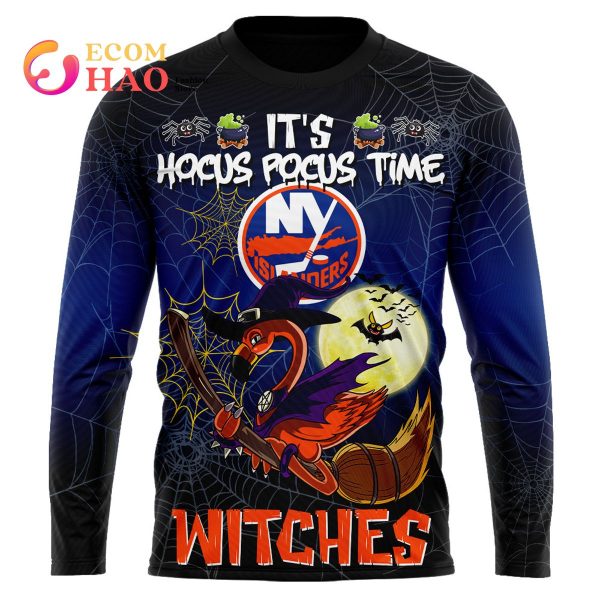 NY Islanders Halloween Jersey Flamingo Witches Hocus Pocus 3D Hoodie