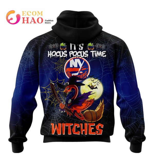 NY Islanders Halloween Jersey Flamingo Witches Hocus Pocus 3D Hoodie
