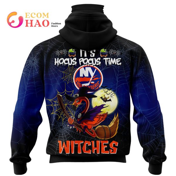 NY Islanders Halloween Jersey Flamingo Witches Hocus Pocus 3D Hoodie