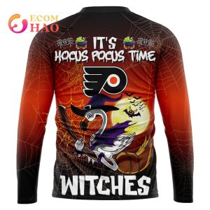 Philadelphia Flyers Halloween Jersey Flamingo Witches Hocus Pocus 3D Hoodie