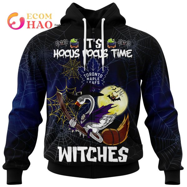 Toronto Maple Leafs Halloween Jersey Flamingo Witches Hocus Pocus 3D Hoodie
