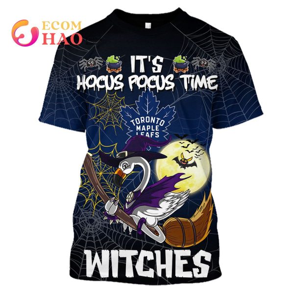 Toronto Maple Leafs Halloween Jersey Flamingo Witches Hocus Pocus 3D Hoodie