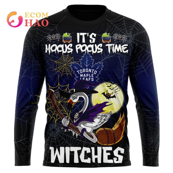 Toronto Maple Leafs Halloween Jersey Flamingo Witches Hocus Pocus 3D Hoodie
