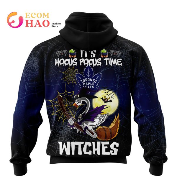 Toronto Maple Leafs Halloween Jersey Flamingo Witches Hocus Pocus 3D Hoodie