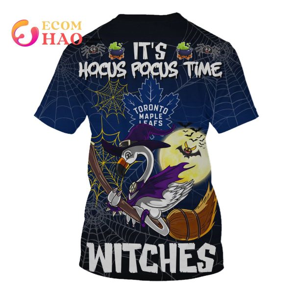 Toronto Maple Leafs Halloween Jersey Flamingo Witches Hocus Pocus 3D Hoodie